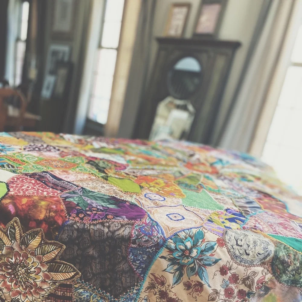 OOAK Family Heirloom Crazy Quilt - Handmade by Grandma Ella Anderson